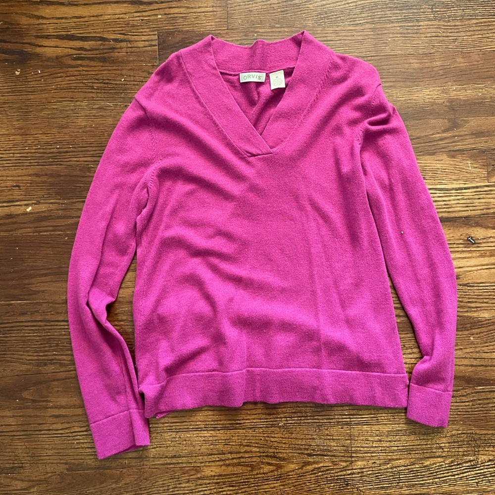 Burgundy Orvis Sweater.